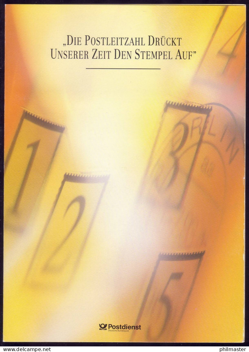 Erinnerungsblatt Neue Postleitzahlen 1993: PLZ-Marke Ohne Entwertung - Variétés Et Curiosités