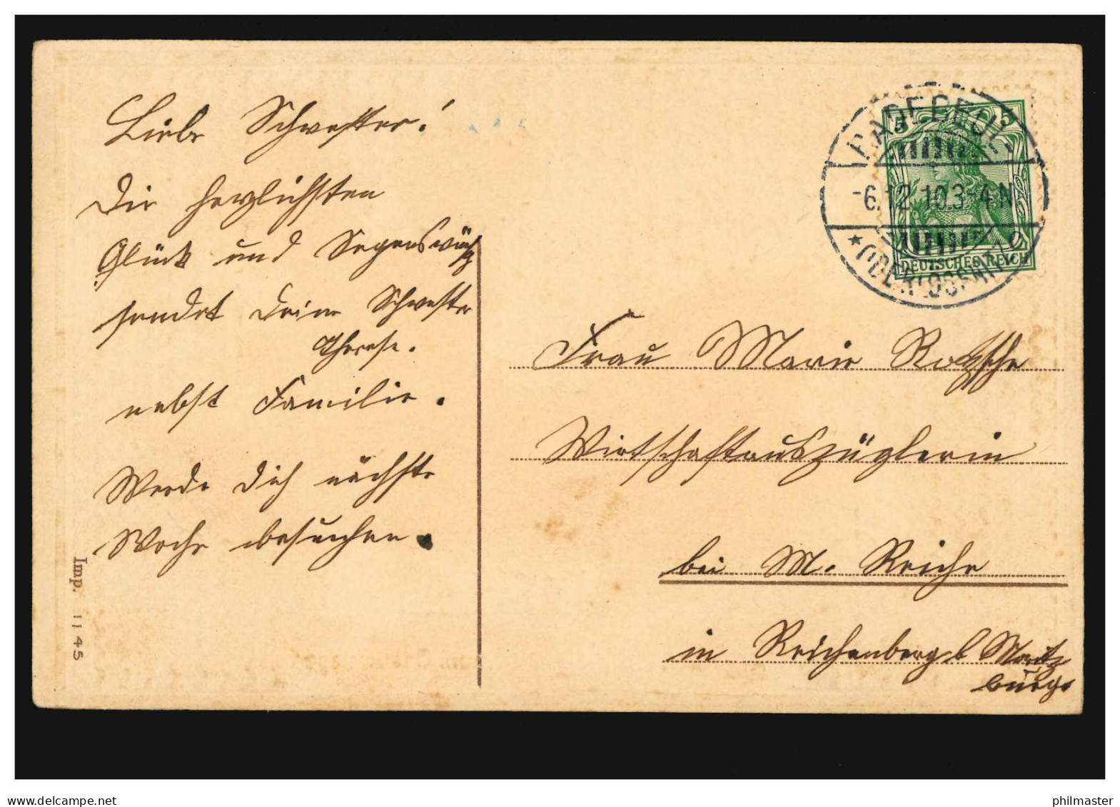 Prägekarte Kinder Zünden Geburtstagskanone, RADEBEUL- OBERLÖSSNITZ 6.12.1910 - Sonstige & Ohne Zuordnung