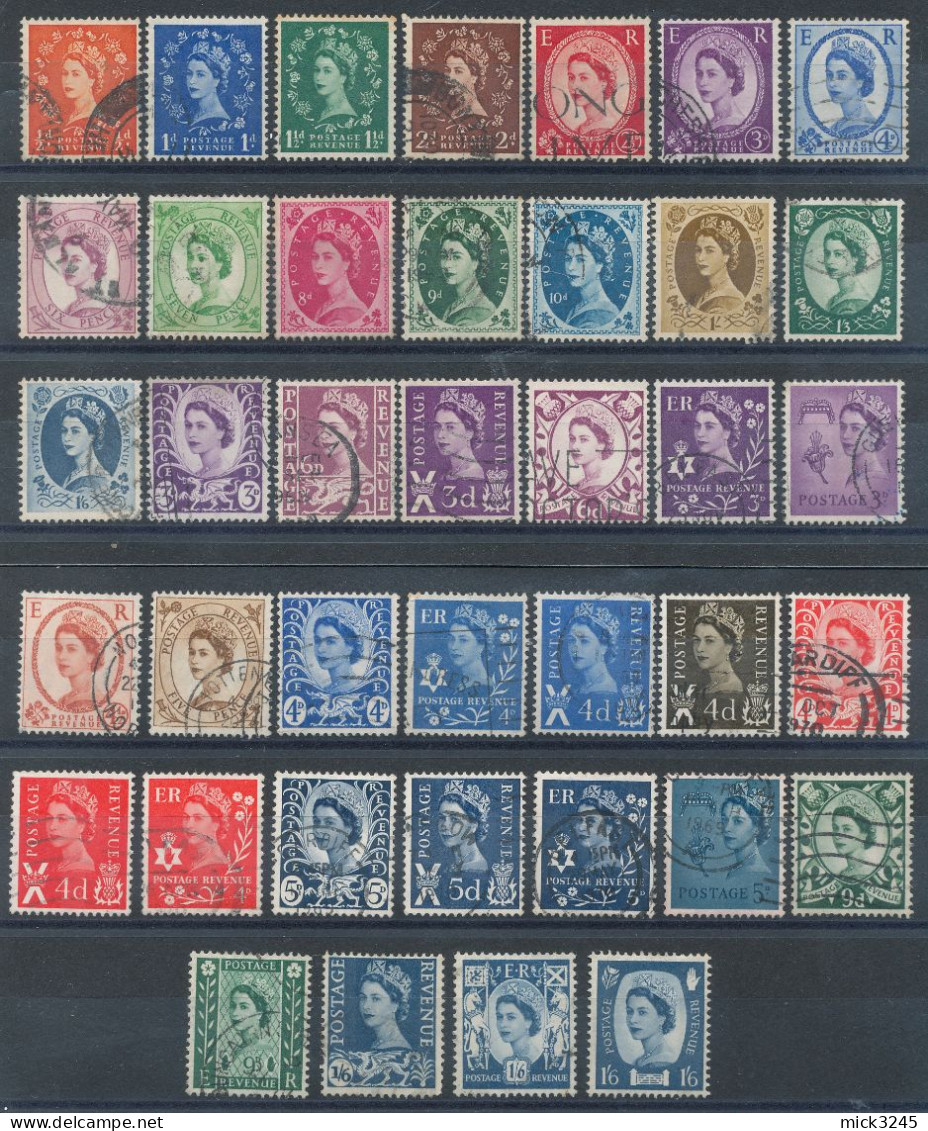 GB - Lot De 39 Timbres (o) Reine Elisabeth II - Used Stamps