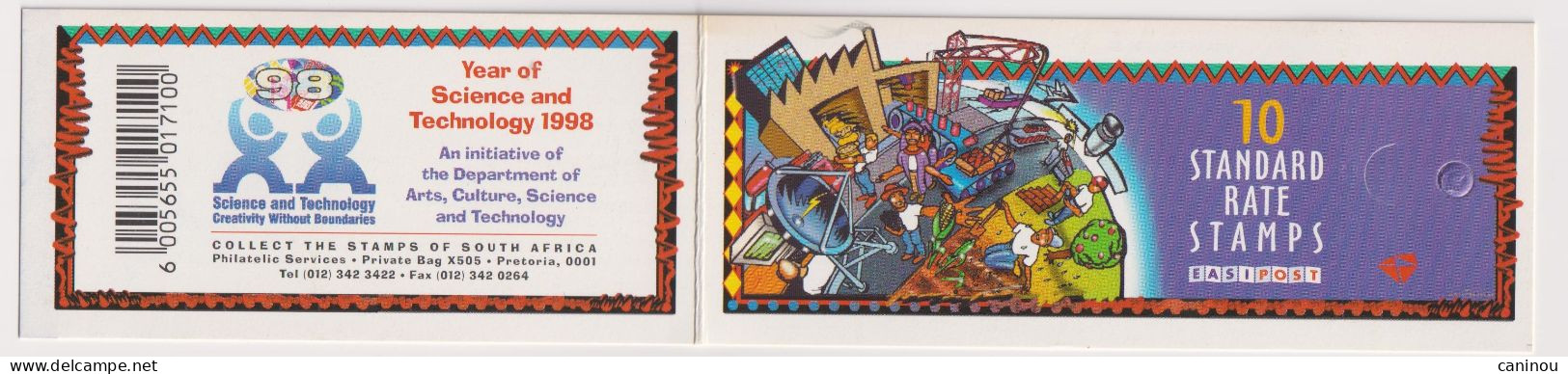 AFRIQUE DU SUD   Y & T CARNET C995 ANNEE SCIENCE ET TECHNOLOGIE RHINOCEROS 1998 NEUF - Postzegelboekjes