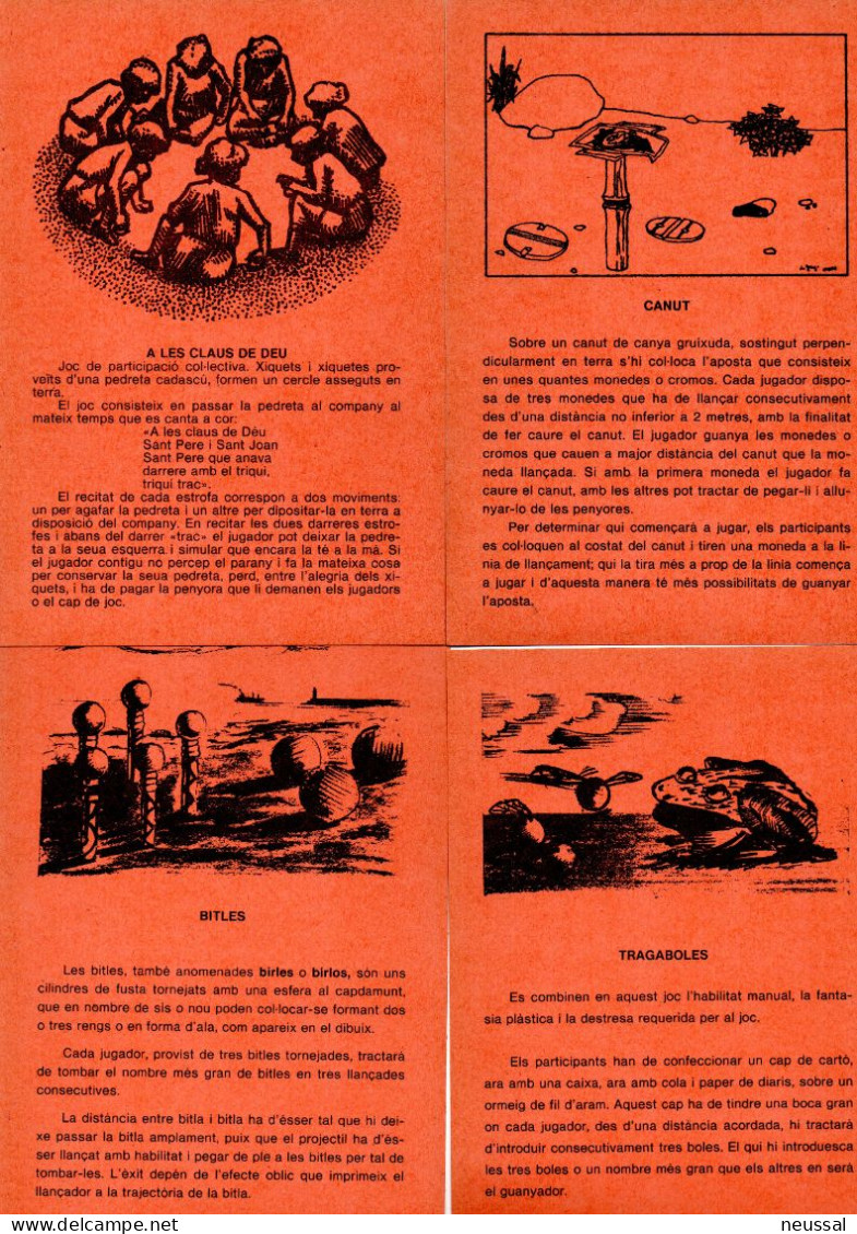 Tarjetas De Jocs Valencians De Xiquets 1982 - Autres & Non Classés