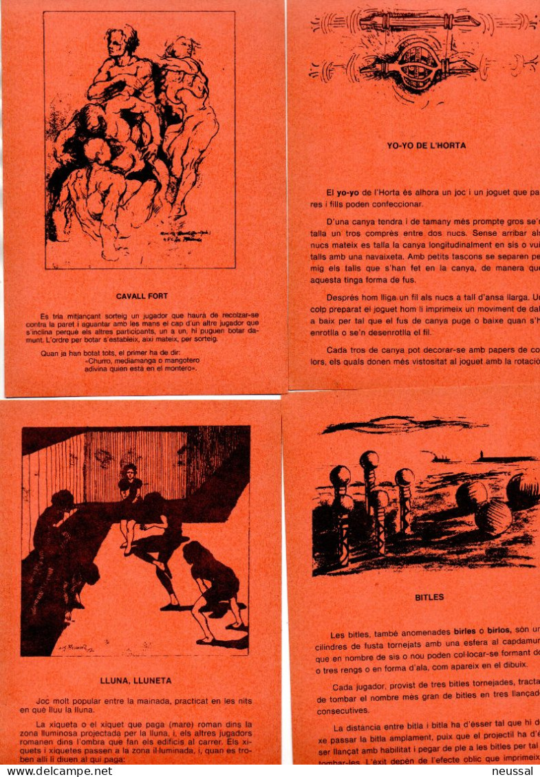 Tarjetas De Jocs Valencians De Xiquets 1982 - Other & Unclassified