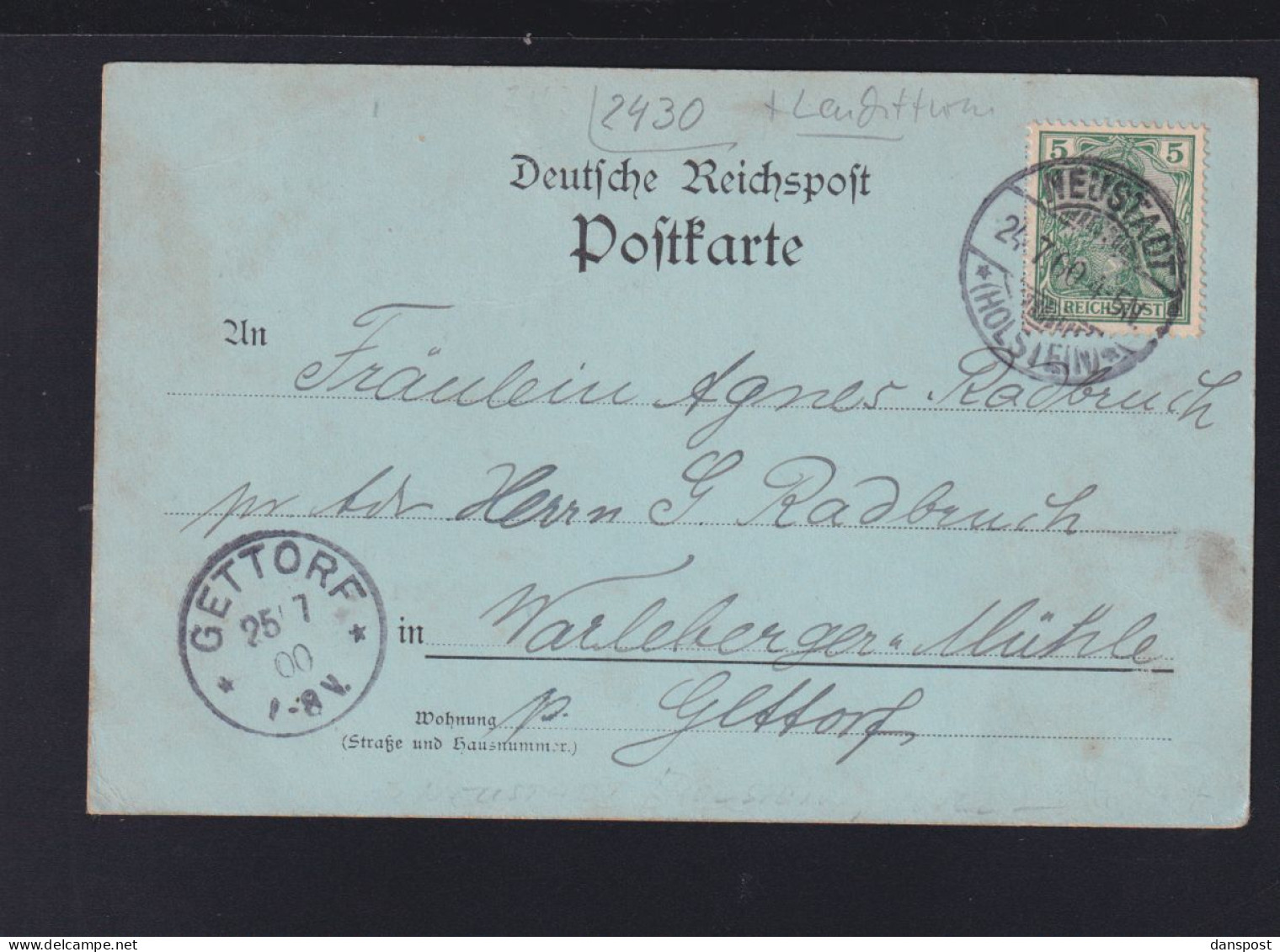 Dt. Reich AK Marienbad B. Neustadt 1900 - Neustadt (Holstein)