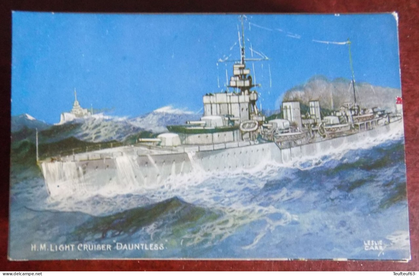 Cpm Bateau  H.M. Light Cruiser Dauntless - Ill. Leslie Carr - Warships