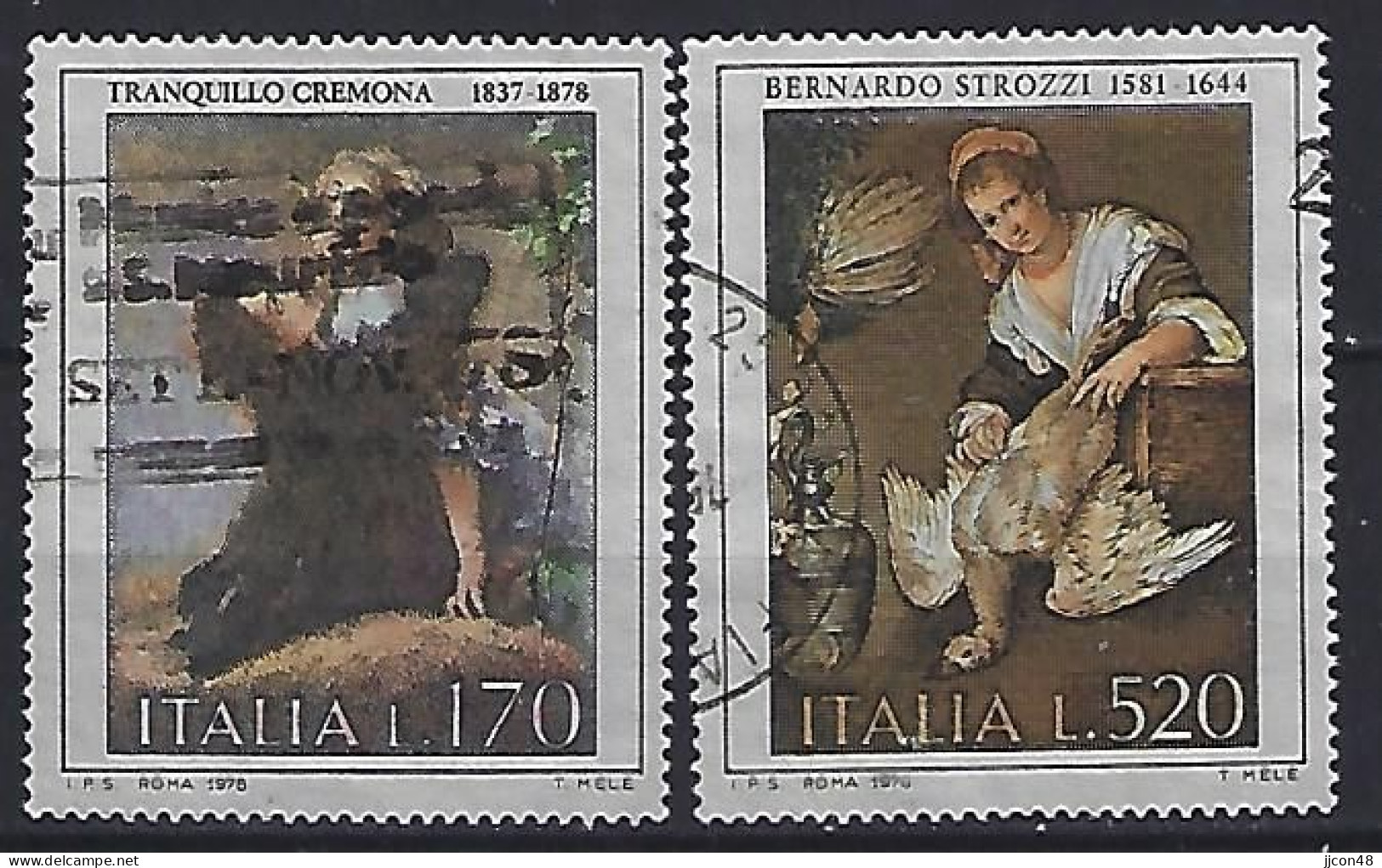 Italy 1978  Italienische Kunst  (o) Mi.1621-1622 - 1971-80: Gebraucht