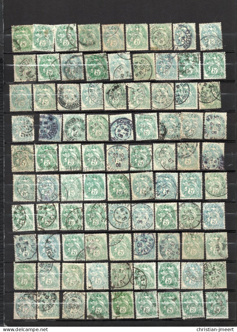 France  Divers Types Blanc Pour Recherches  185 Timbres - 1900-29 Blanc