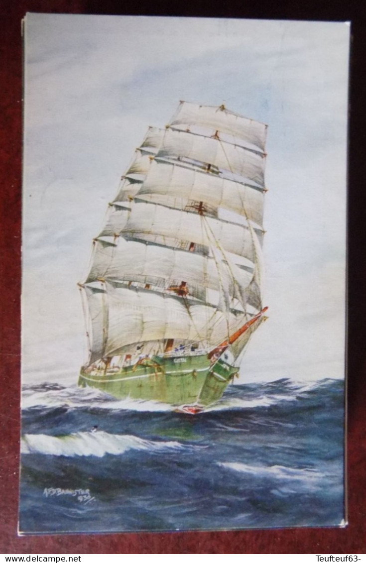 Cpm " Gustav " A Three Masted Barque  - Ill. Bannister - Segelboote