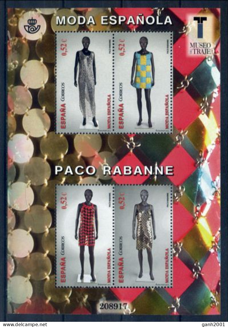 Spain 2013 Espa&ntilde;a / Fashion Paco Rabanne MNH Weise Moda / Ib14  37-37 - Textiles