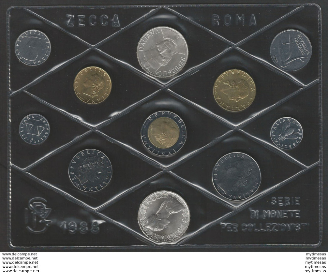1988 Italia Divisionale Zecca 11 Monete FDC - Autres & Non Classés