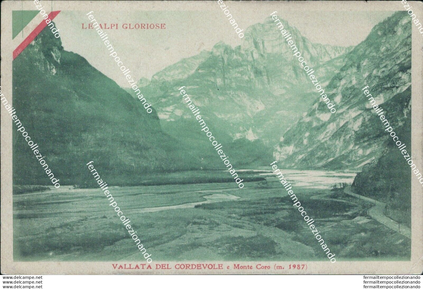 Bl362 Cartolina Vallata Del Cordevole Monte Coro - Belluno