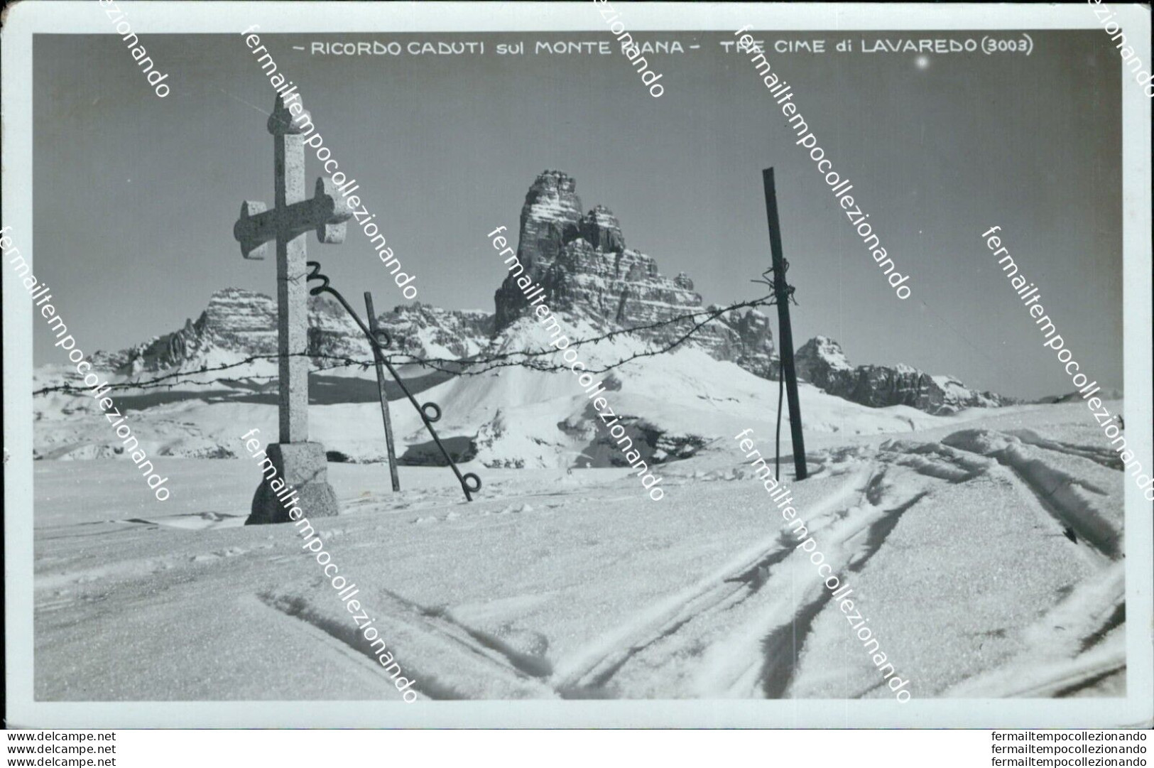 Bl495 Cartolina Ricordo Caduti Sul Monte Piana Tre Cime Di Lavaredo Belluno - Belluno