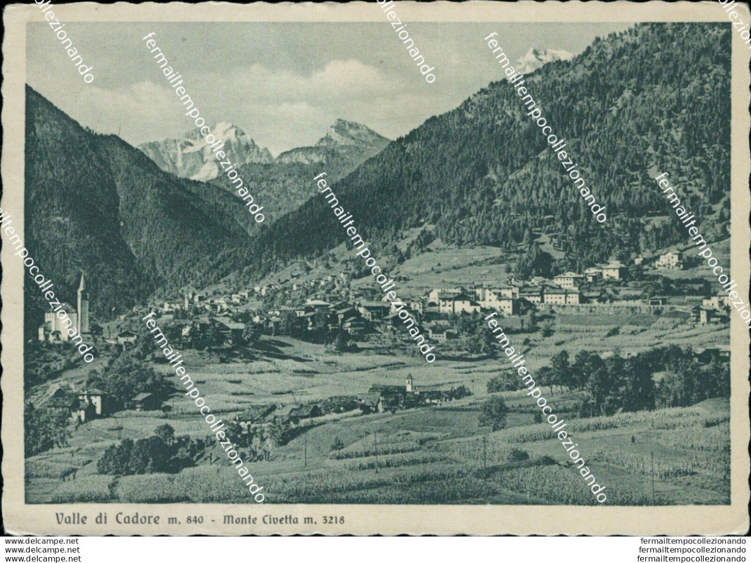 Bl582 Cartolina Valle Di Cadore Monte Civetta Provincia Di Belluno - Belluno