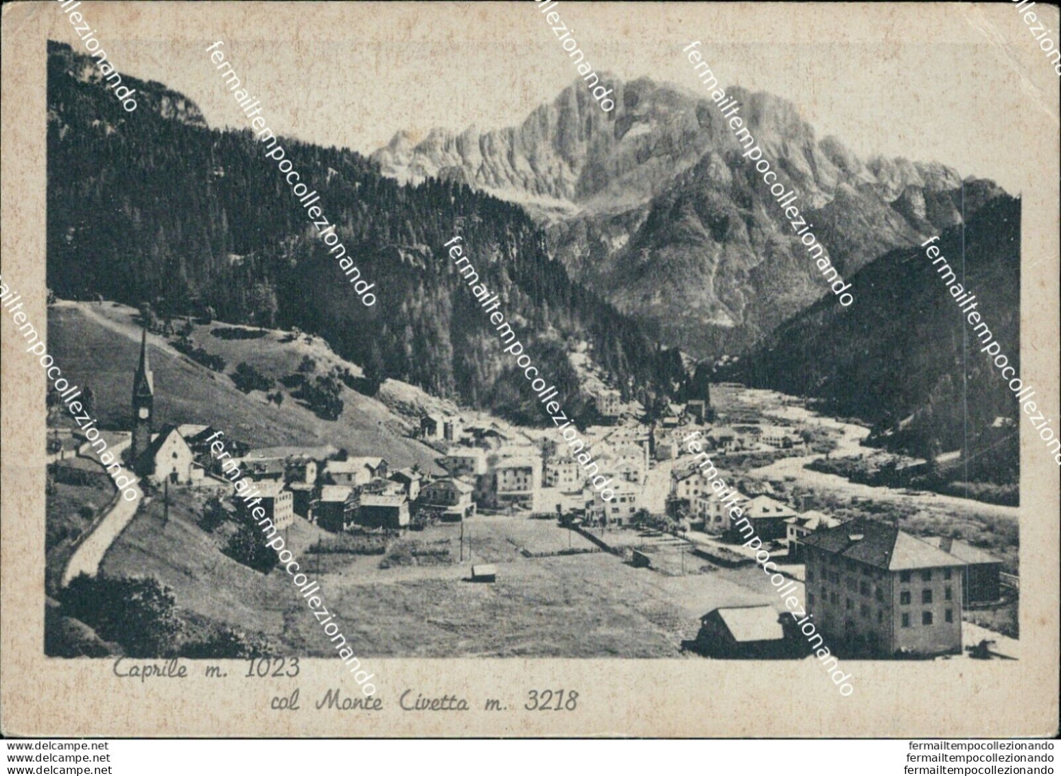 Bm68 Cartolina Caprile Col Monte Civetta Provincia Di Belluno - Belluno