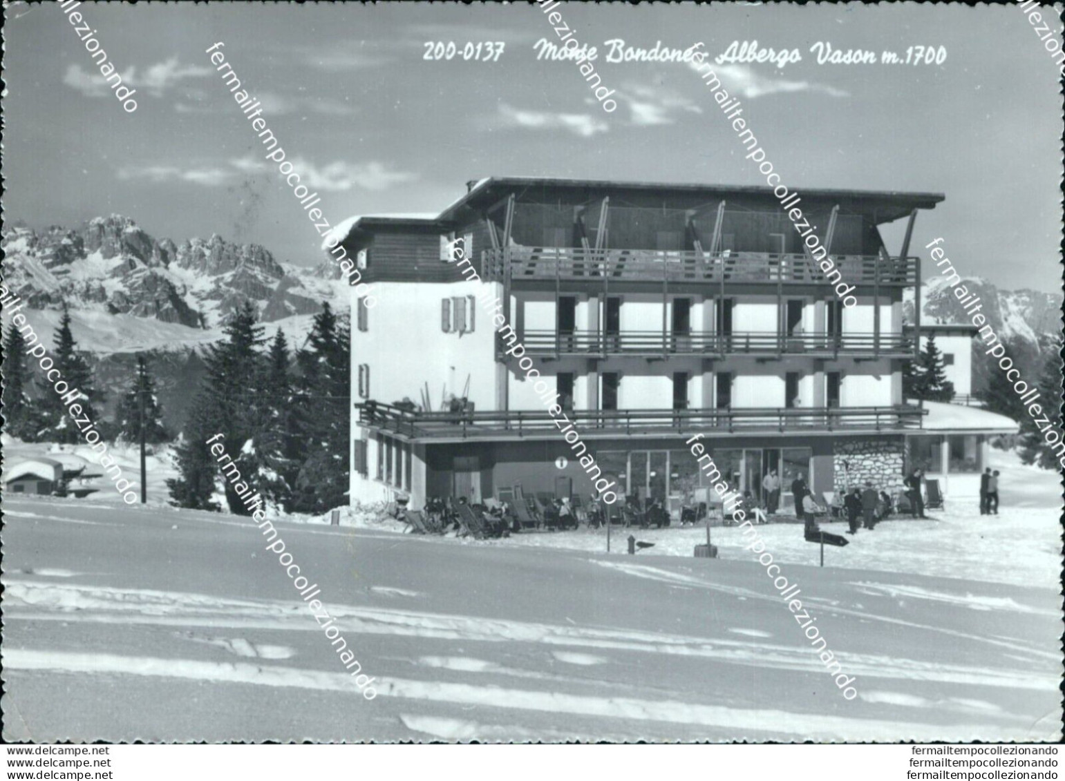 Bm121 Cartolina Monte Bondone Albergo Vason Belluno - Belluno