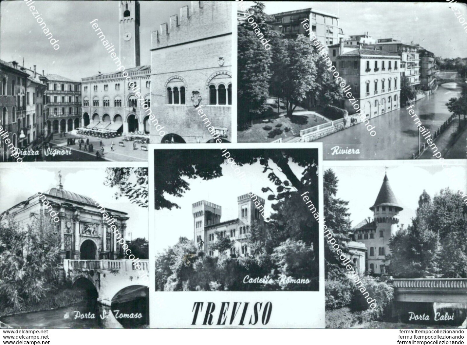 Bl574 Cartolina Treviso Citta' 5 Vedutine - Treviso