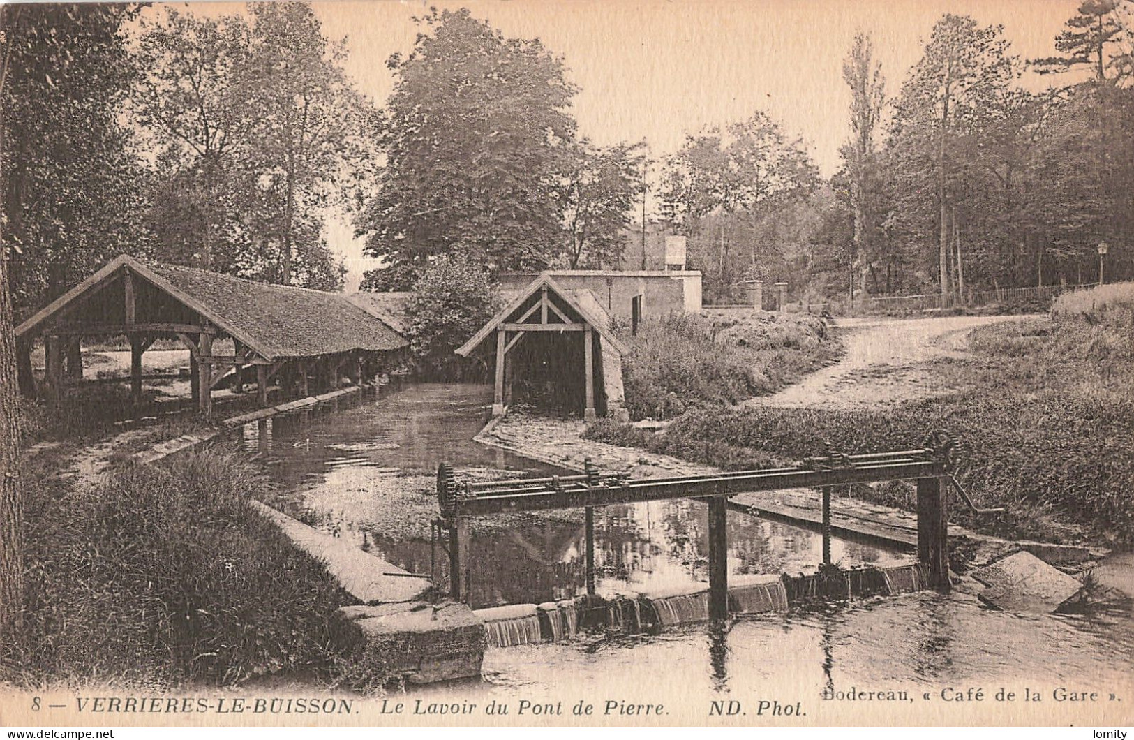 91 Verrieres Le Buisson Le Lavoir Du Pont De Pierre CPA Cachet 1914 - Verrieres Le Buisson