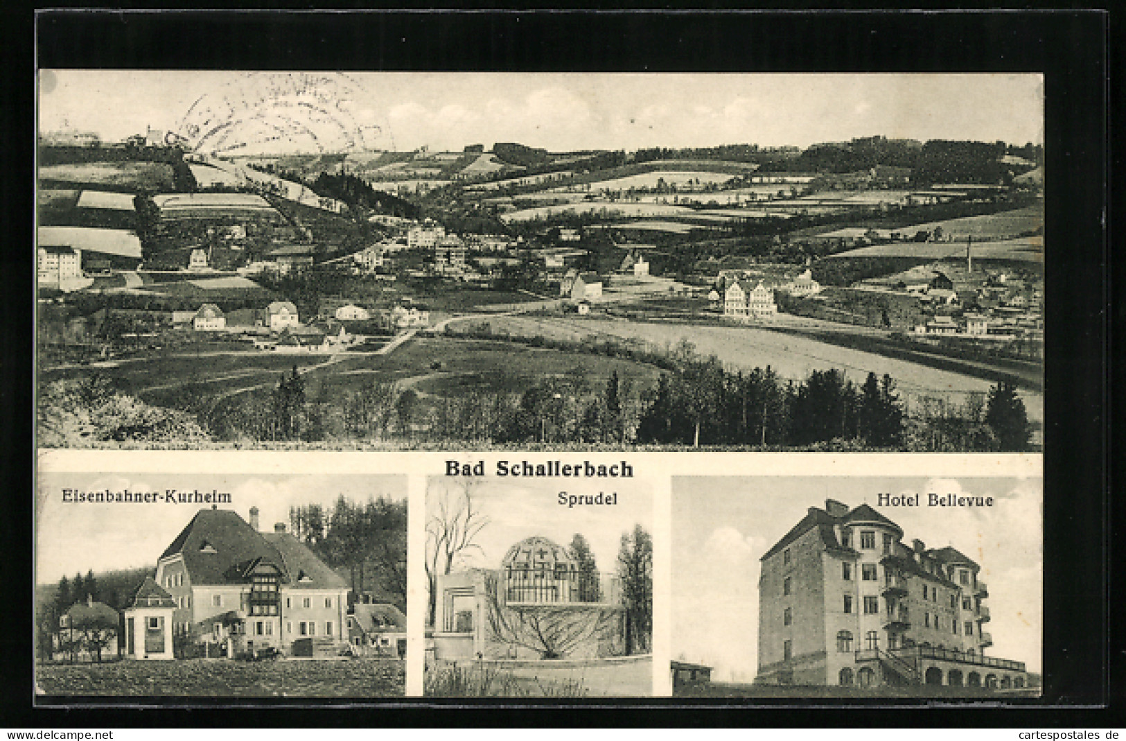 AK Bad Schallerbach, Eisenbahner-Kurheim, Sprudel Und Hotel Bellevue  - Autres & Non Classés