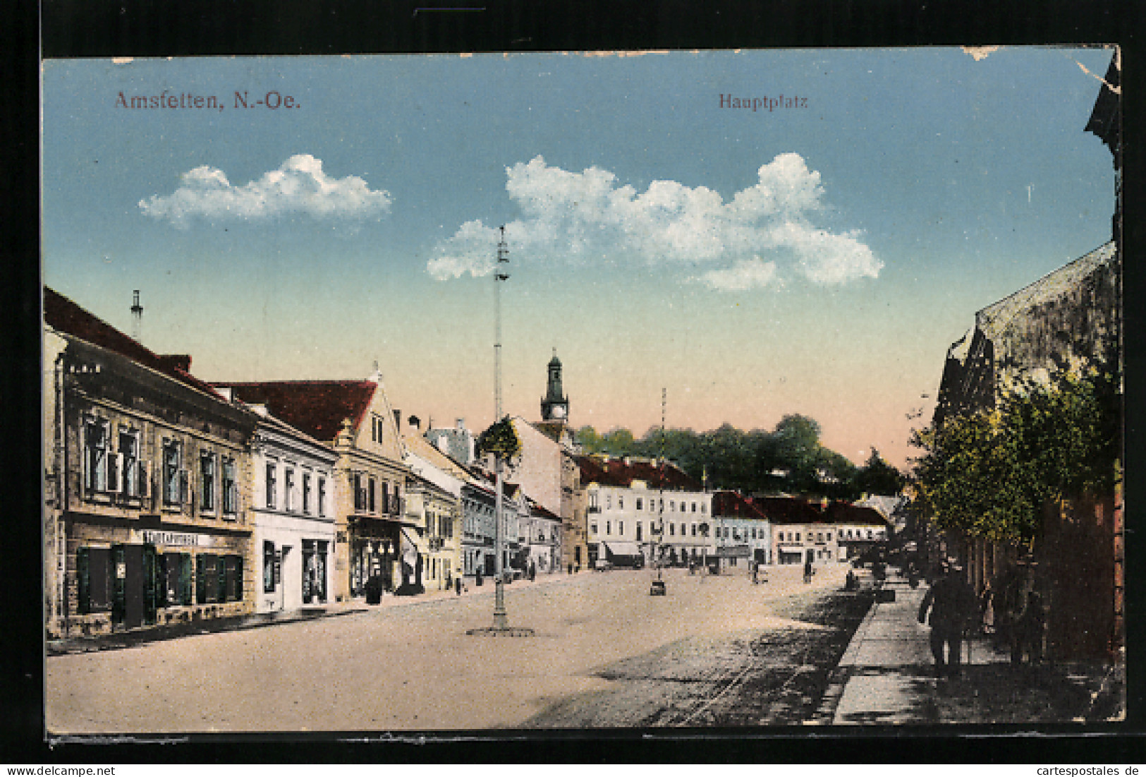 AK Amstetten, Hauptplatz Mit Stadtapotheke  - Altri & Non Classificati