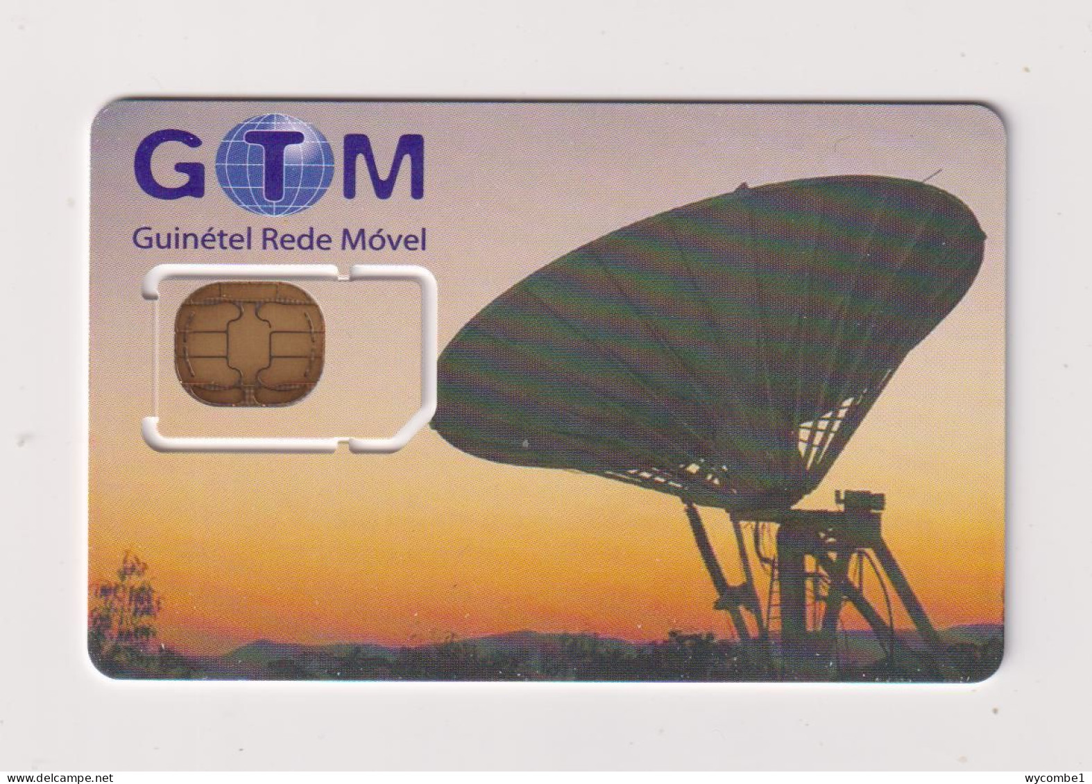 GUINEA BISSAU - GTM Satellite Dish Unused Chip SIM Phonecard - Guinée-Bissau