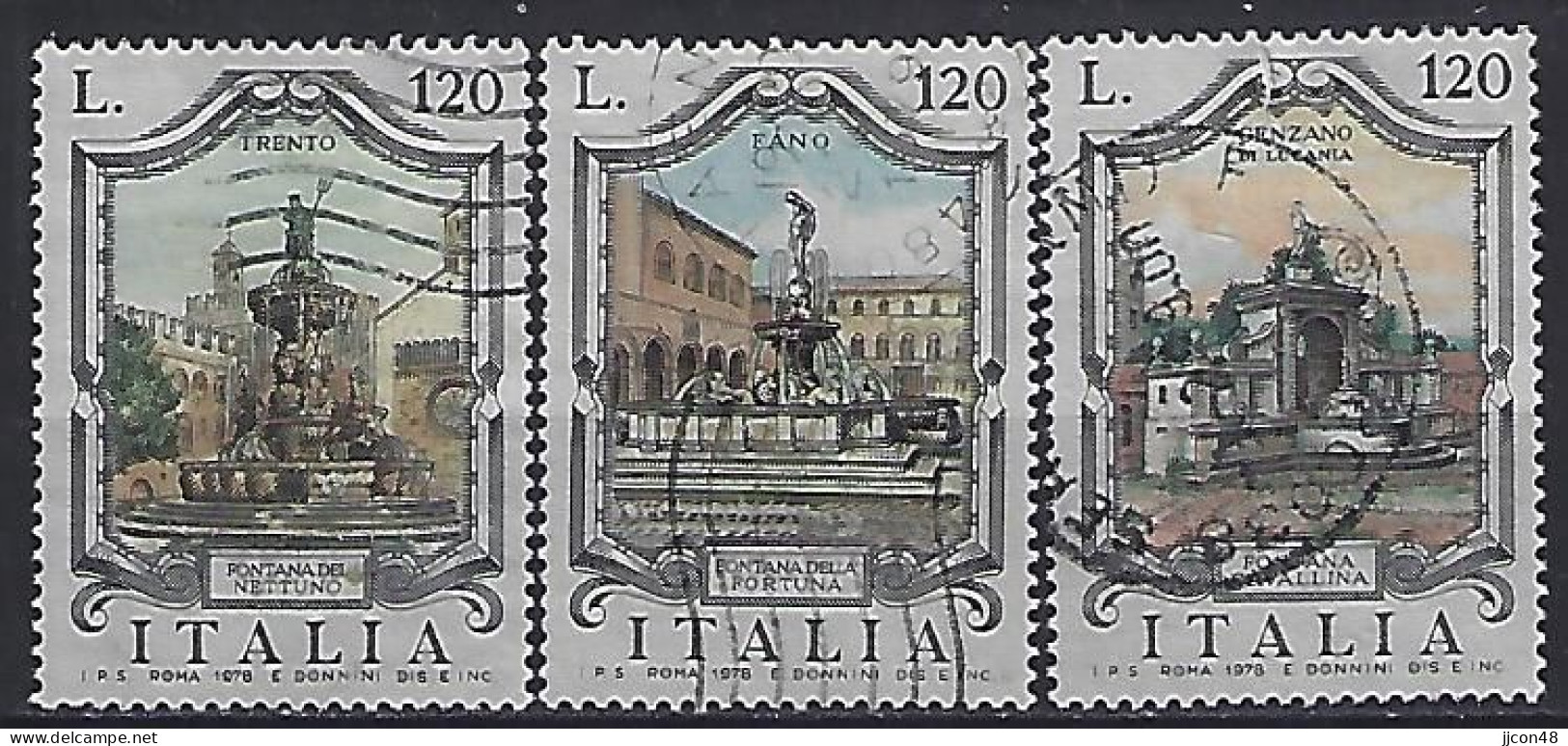 Italy 1978  Brunnen (o) Mi.1627-1629 - 1971-80: Gebraucht