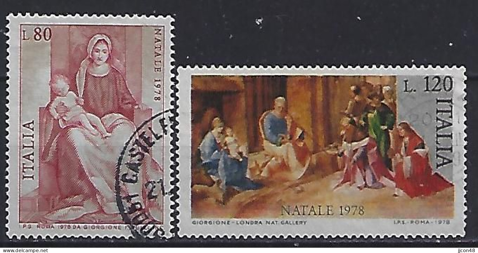 Italy 1978  Weihnachten (o) Mi.1630-1631 - 1971-80: Used