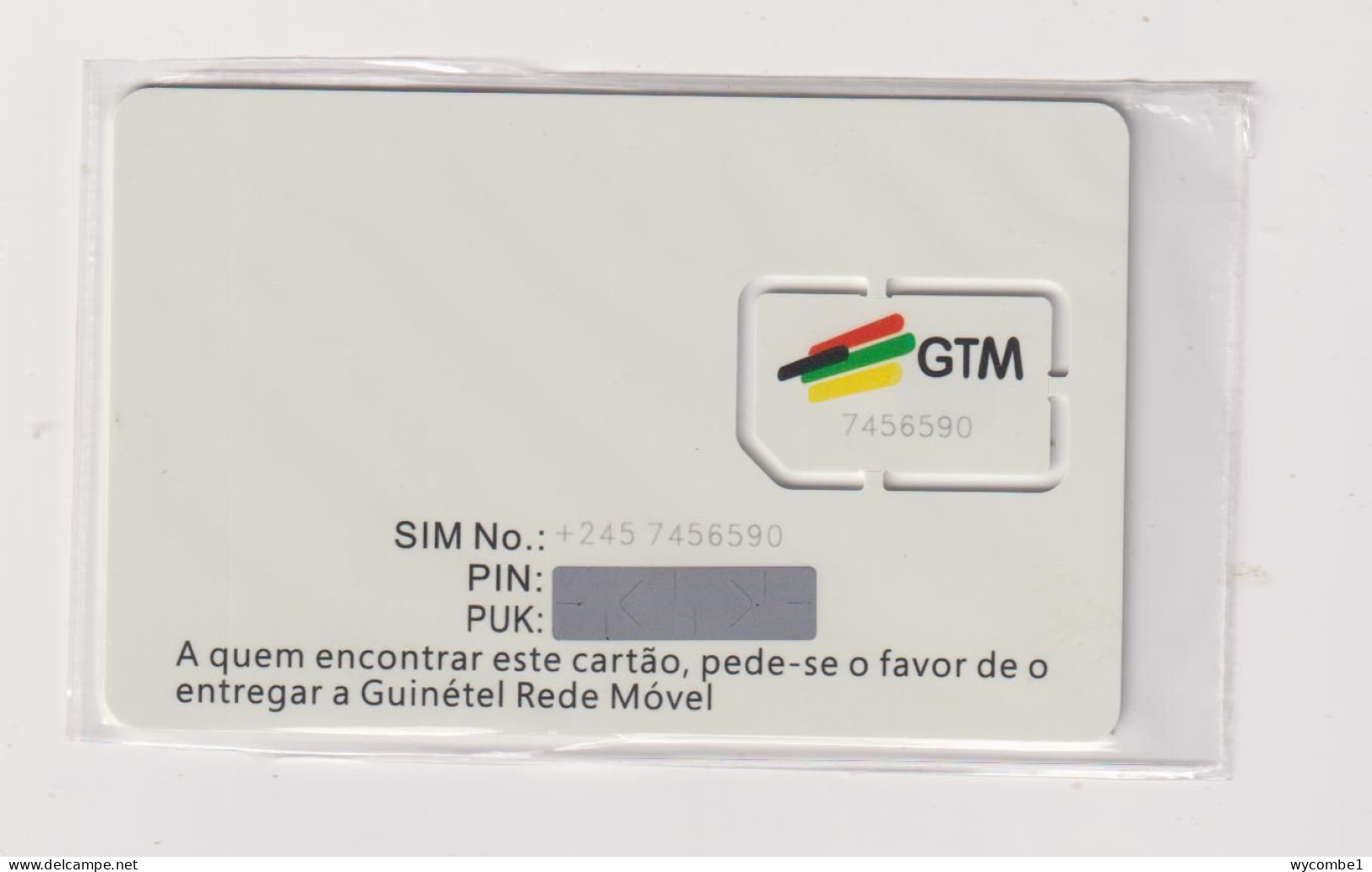 GUINEA BISSAU - GTM Unused Chip SIM Phonecard - Guinea – Bissau