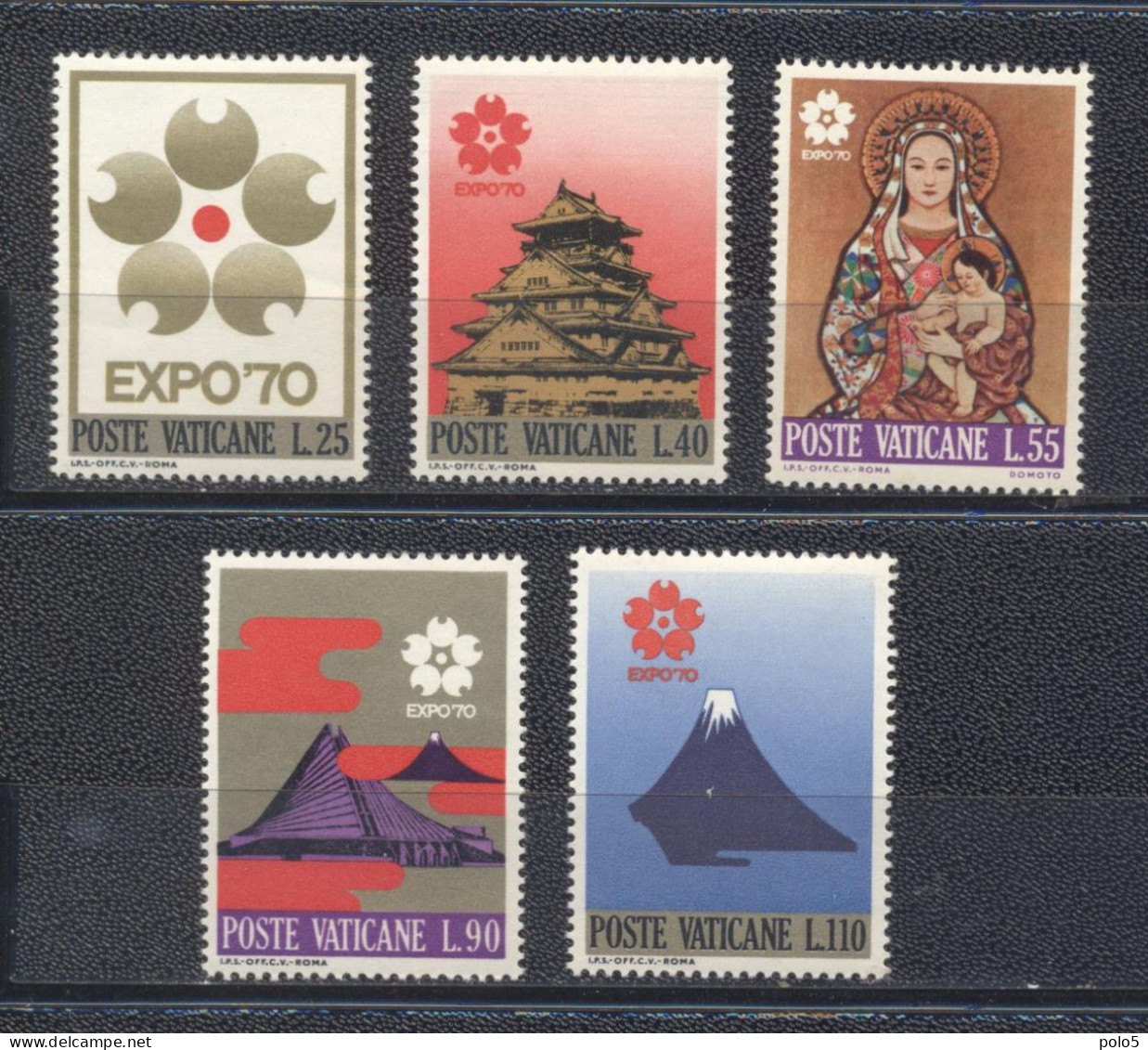 Vatican 1970- World Expo '70 Set (5v) - Ongebruikt