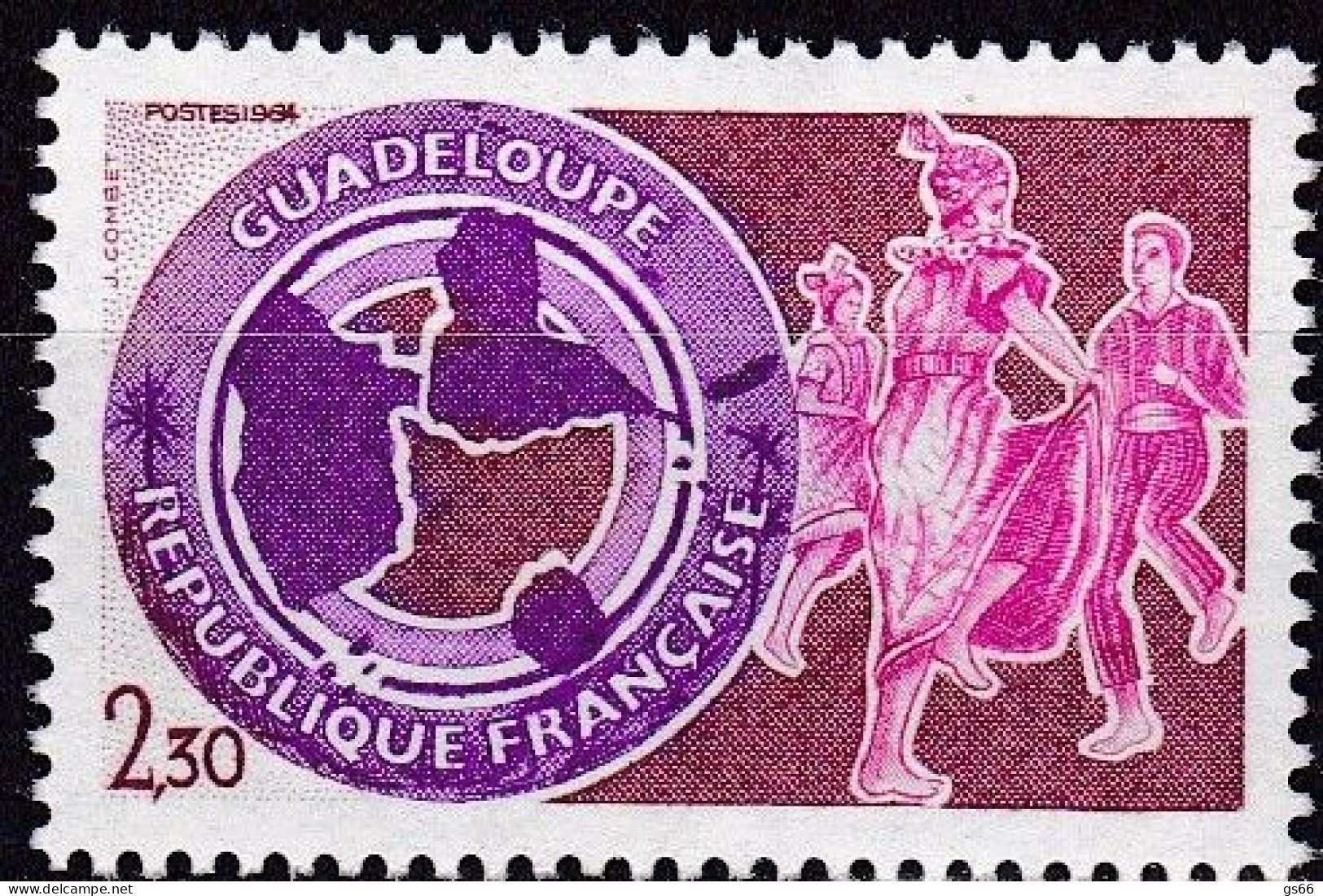 Frankreich, 1984, Mi.Nr. 2427, MNH **, Régions : Guadeloupe. - Unused Stamps