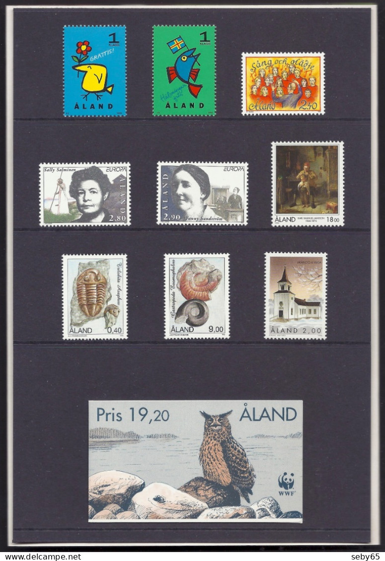 Aland 1996 - Complete Year Set, Full Stamp Collection, With Nice Folder, Mint - MNH - Aland