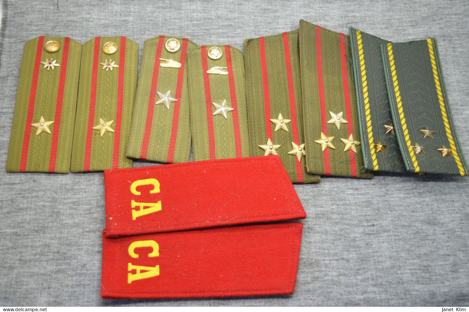 Large lot of vintage USSR shoulder straps 5 pairs