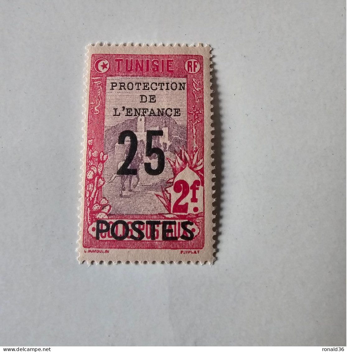 TUNISIE POSTES N° 118 Rouge 25 F + 2 Francs Protection  Enfance FRANCE Timbre Francais Ex Colonie Française Protectorat - Ongebruikt