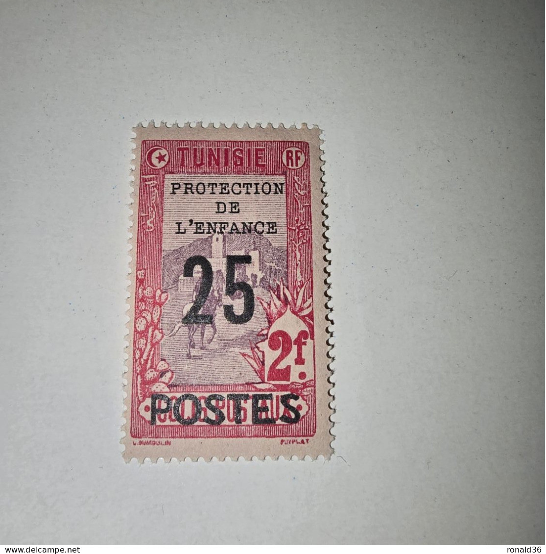 TUNISIE POSTES N° 118 Rouge 25 F + 2 Francs Protection  Enfance FRANCE Timbre Francais Ex Colonie Française Protectorat - Unused Stamps