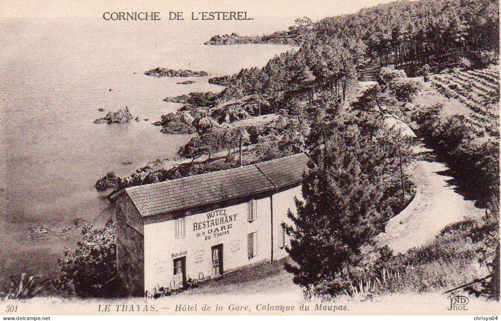 4V4Sb  83 La Corniche De L'Esterel Le Trayas Hotel De La Gare Calanque Du Maupas - Autres & Non Classés