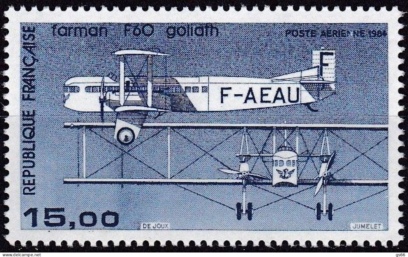 Frankreich, 1984, Mi.Nr. 2428, MNH **,  Zivilluftfahrt,  L'aviation Civile - Ungebraucht