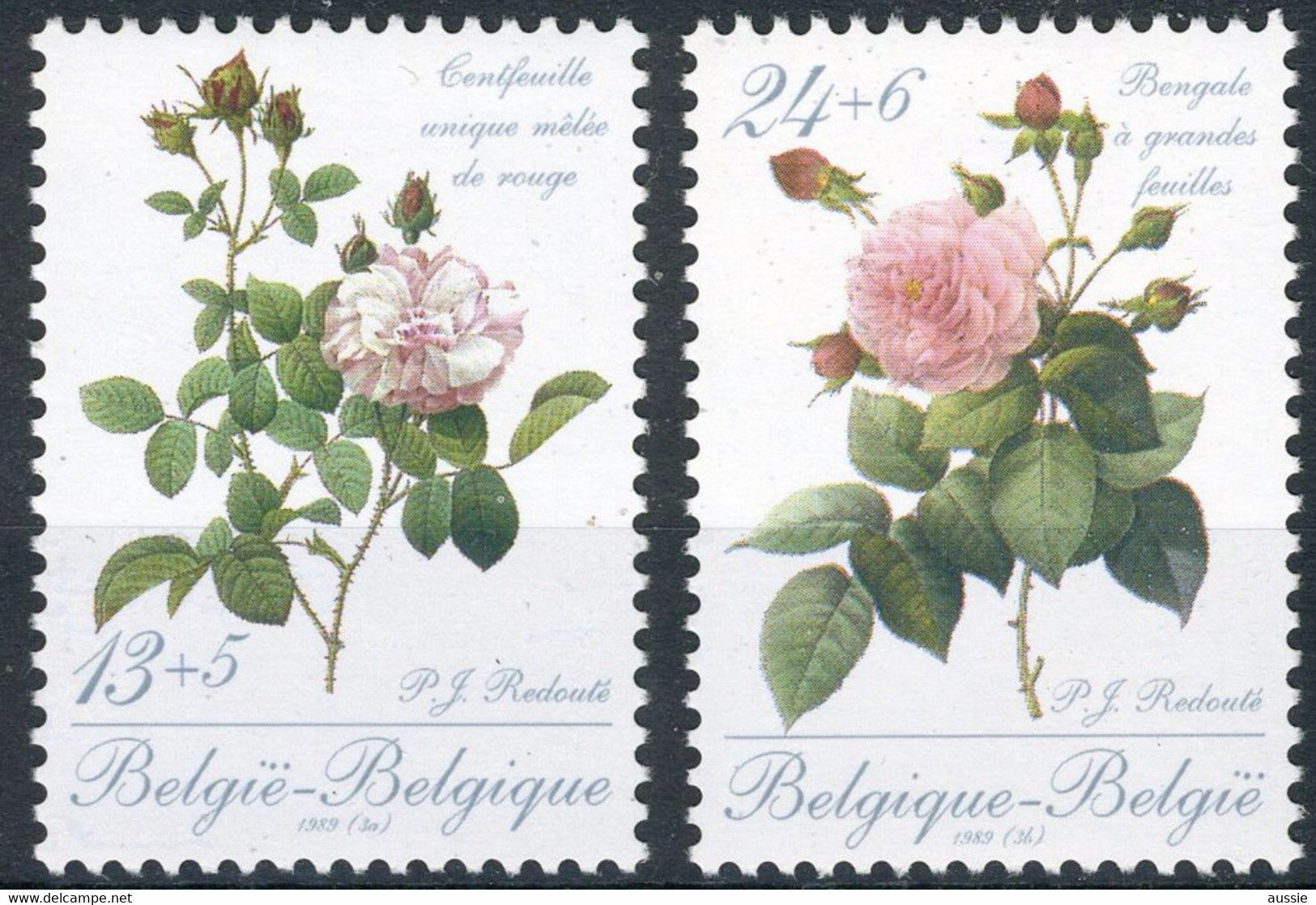 Bloemen Fleurs Belgique Belgie 1989 Yvertnr 2318-19 *** MNH Cote 4.50 Euro - Rosen