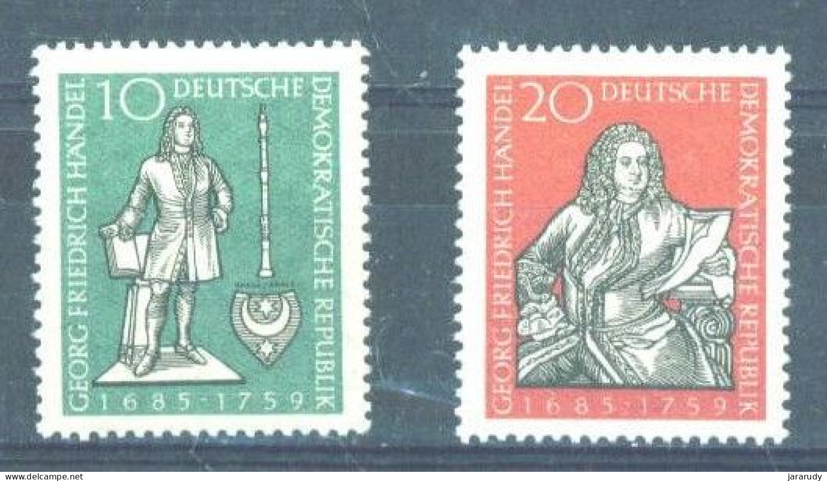 DDR PERSONAJE 1959 Yv 397/8 MNH - Unused Stamps