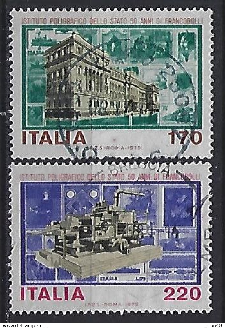 Italy 1979  50 Jahre Briefmarkenherstellung In Der Staatsdruckerei (o) Mi.1636-1637 - 1971-80: Used