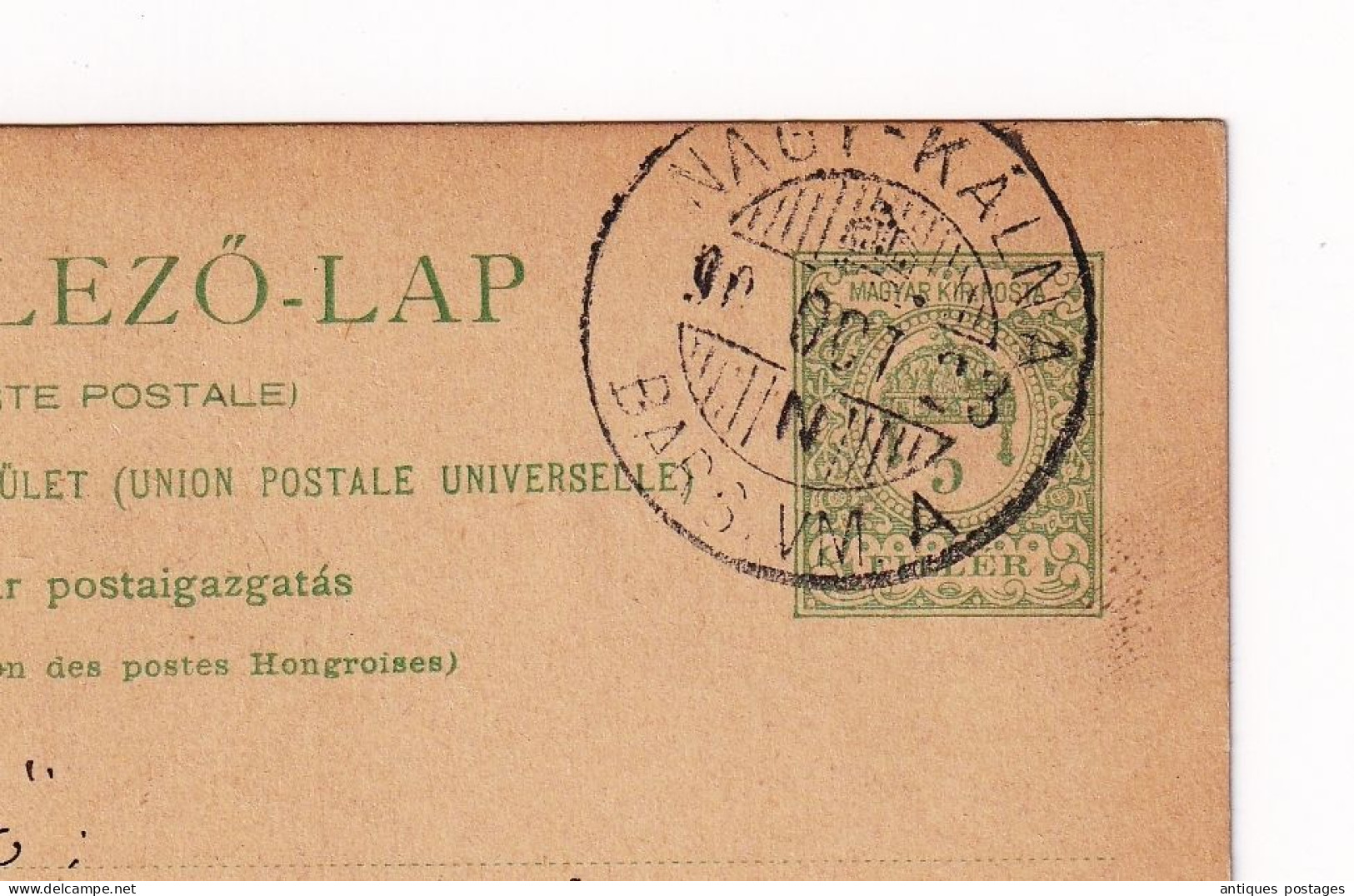 Postal Stationery 1923 Nagykálna Hungary Hongrie Esztergom Magyarország Kalná Nad Hronom Ungarn - Ganzsachen