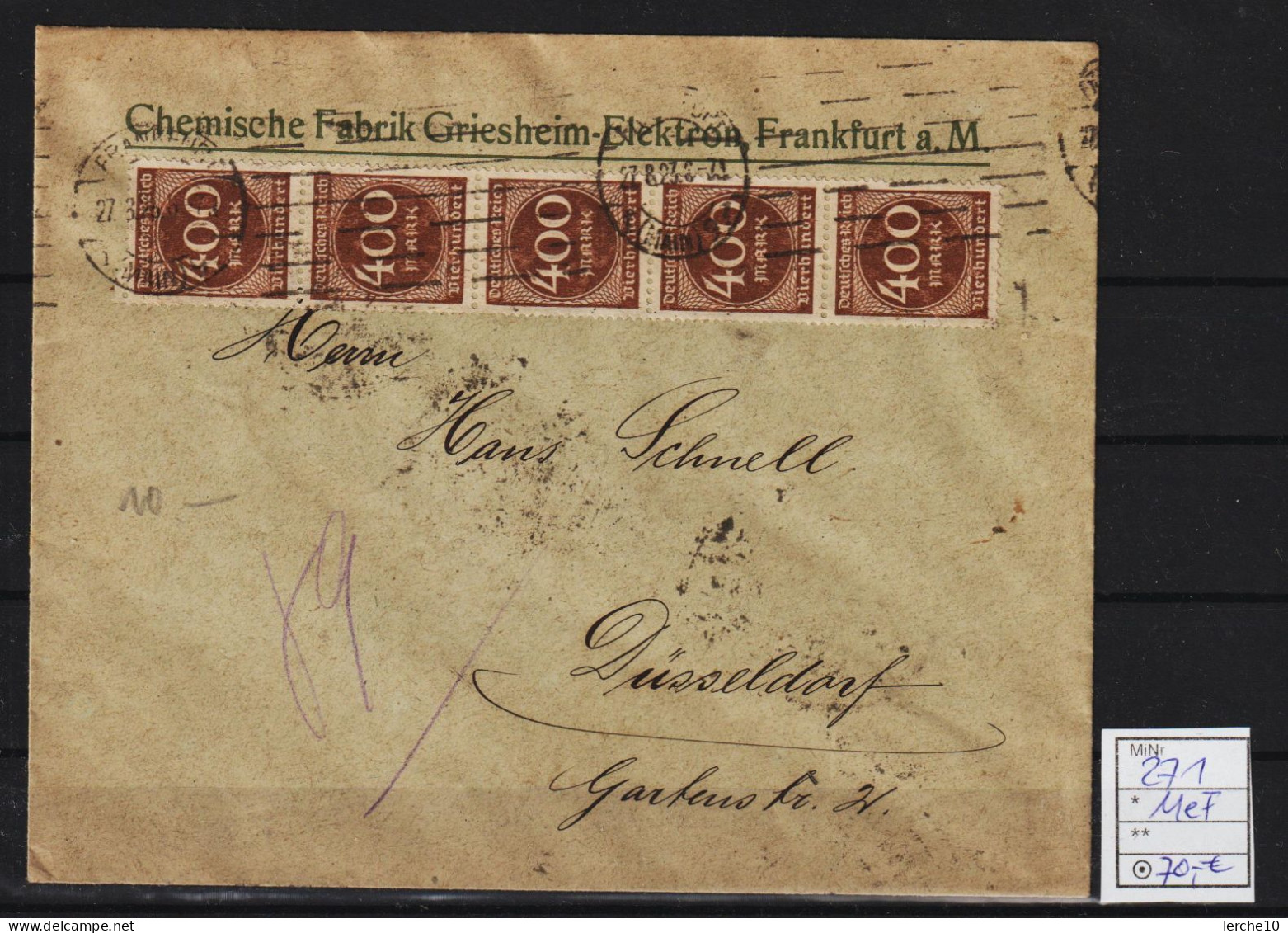 MiNr. 271 In Mehrfach-Frankatur - Used Stamps