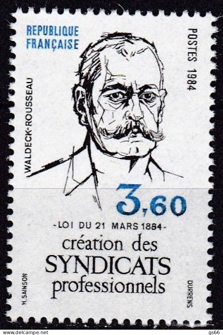 Frankreich, 1984, Mi.Nr. 2431, MNH **,  Pierre Waldeck-Rousseau - Ungebraucht