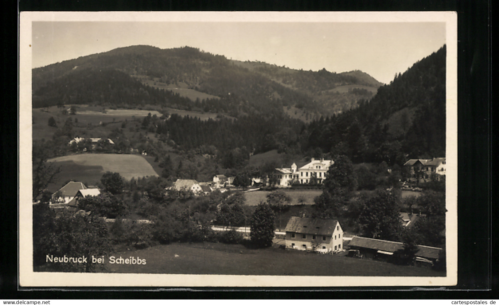 AK Neubruck B. Scheibbs, Totalansicht Mit Bergpanorama  - Other & Unclassified