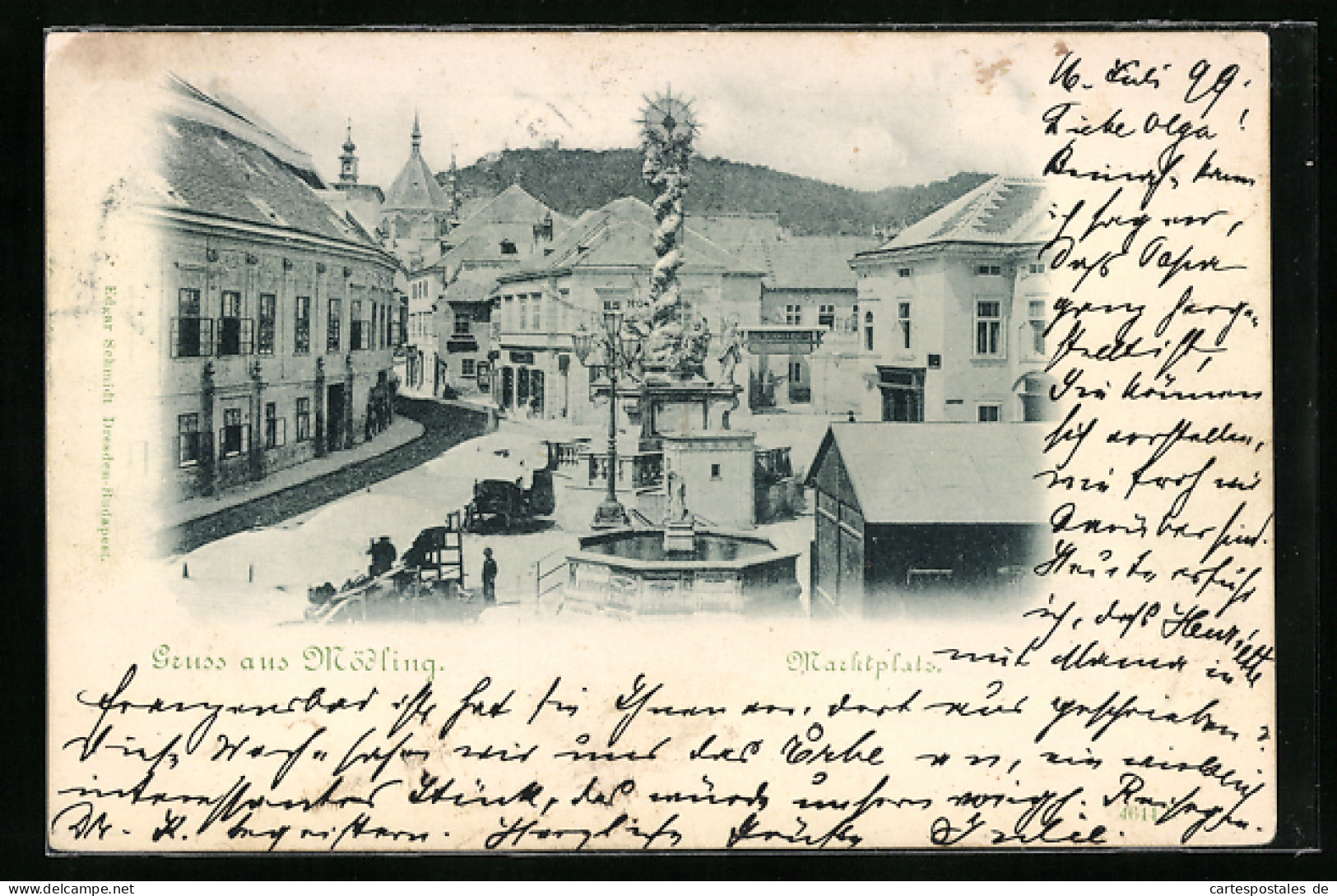 AK Mödling, Marktplatz Mit Brunnen  - Autres & Non Classés