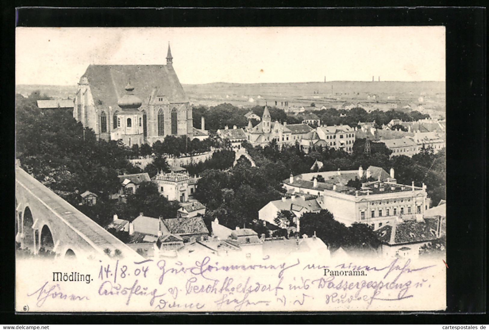 AK Mödling, Panorama Mit Kirche  - Other & Unclassified
