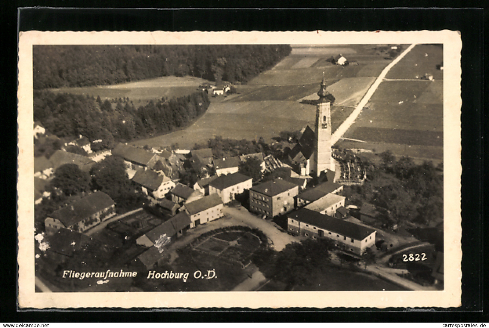 AK Hochburg /O.-D., Teilansicht Mit Kirche, Fliegeraufnahme  - Autres & Non Classés