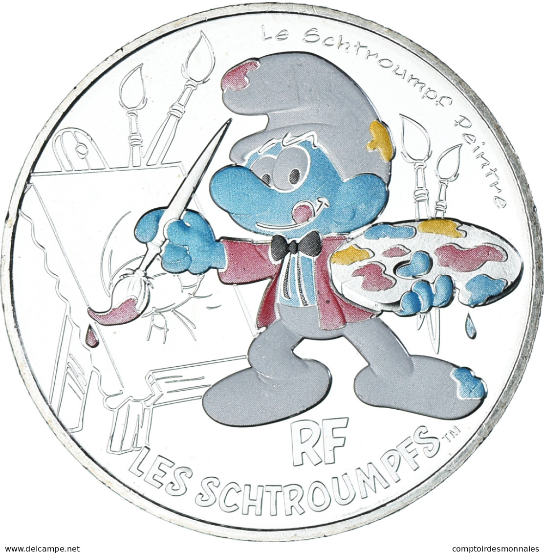 France, 10 Euro, Le Schtroumpf Peintre (15/20), 2020, Monnaie De Paris, FDC - Frankreich