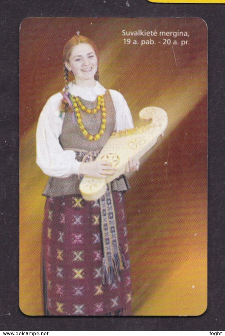 2000 Lietuvos Telekomas Chip Card,A Girl From Suvaikija,50 Units,Col:LT-LTV-C046 - Lituanie