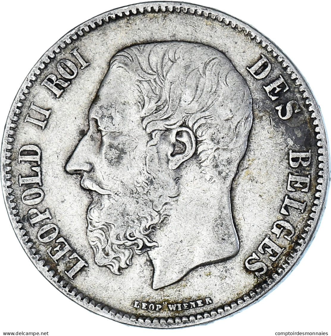 Monnaie, Belgique, Leopold II, 5 Francs, 5 Frank, 1869, TB+, Argent, KM:24 - 5 Frank