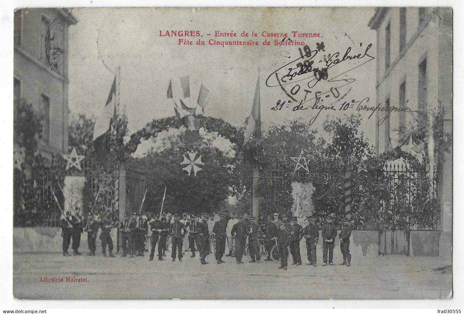 52 - LANGRES - Caserne Turenne - Fête Du Cinquantenaire De Solférino - 1909 - Langres