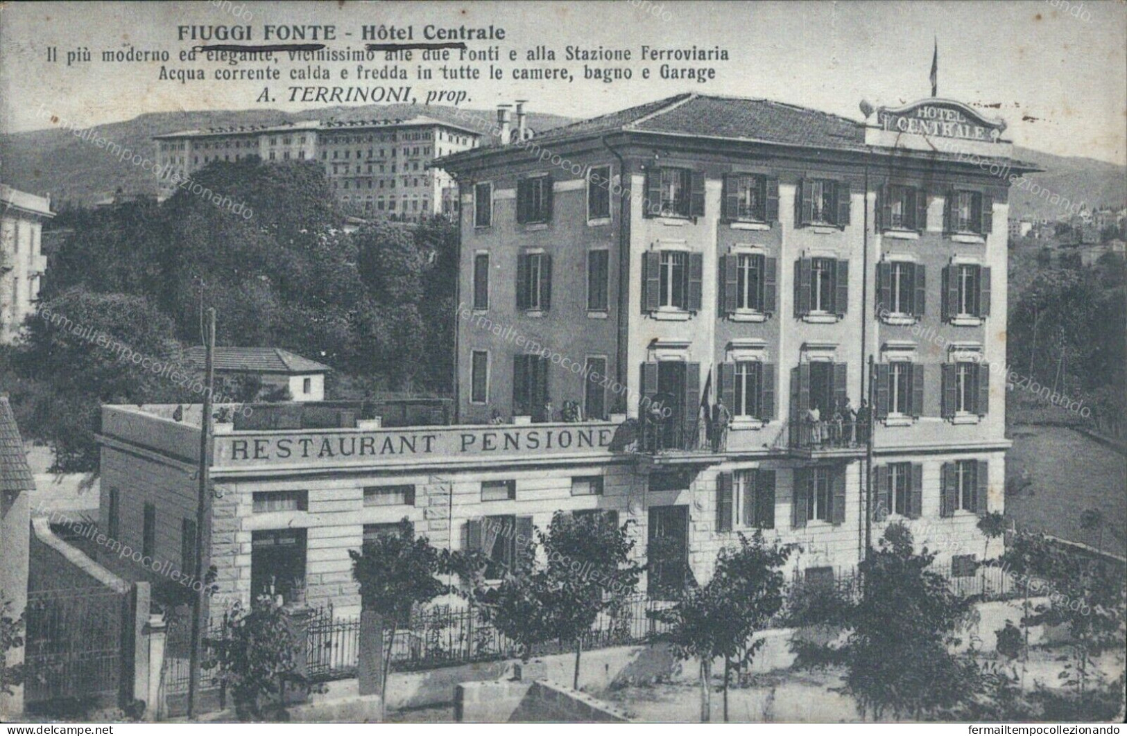 Cs509  Cartolina Fiuggi Fonte Hotel Centrale Provincia Di Frosinone Lazio - Frosinone