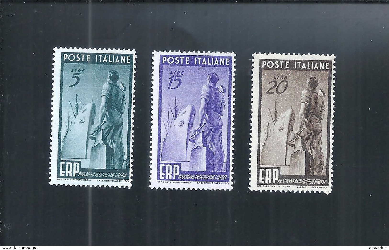 Francobolli Italia 1949 - Ricostruzione Europa E.R.P. - 1946-60: Mint/hinged